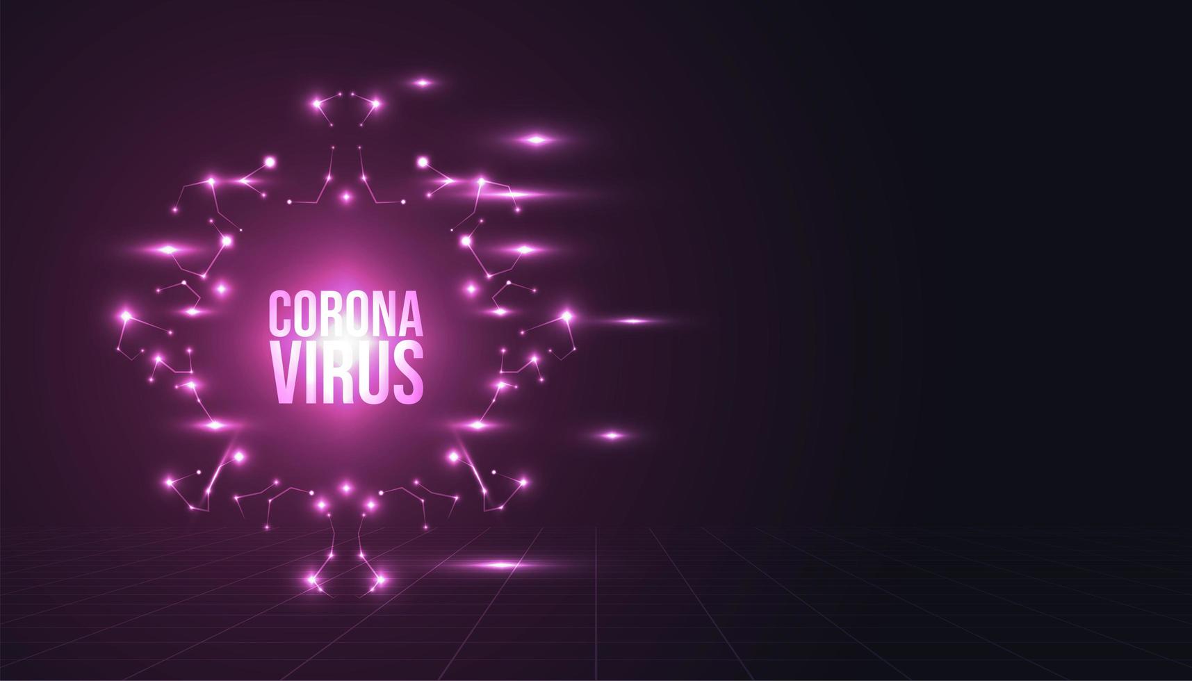 Fondo de coronavirus brillante vector