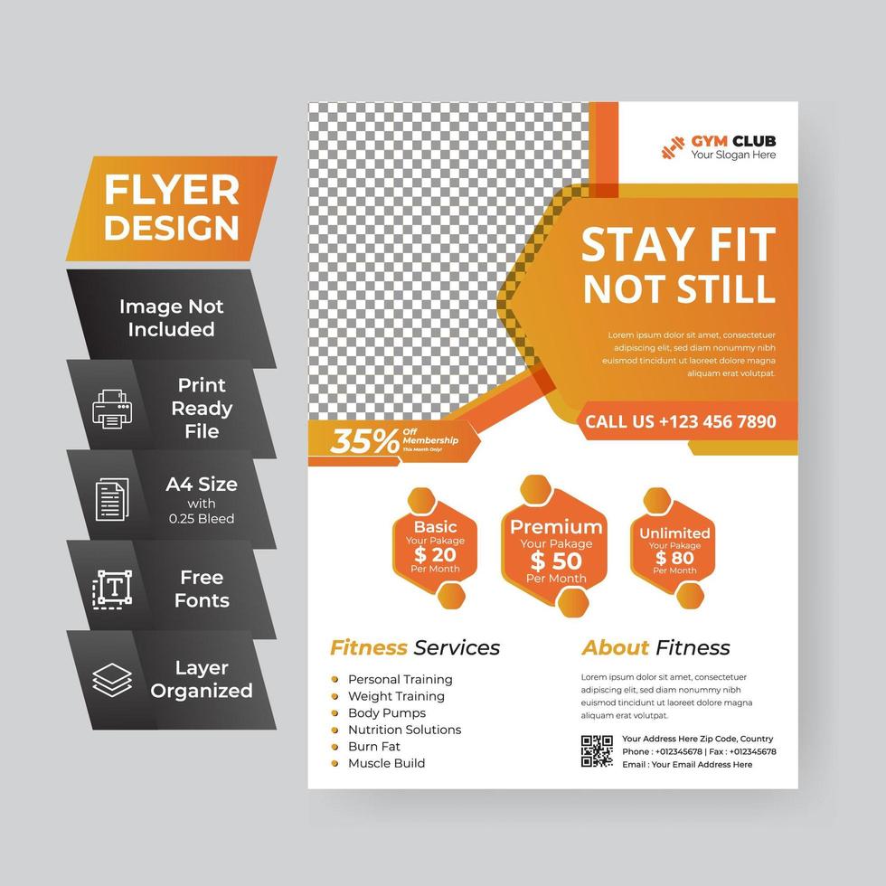 Orange Business Flyer vector