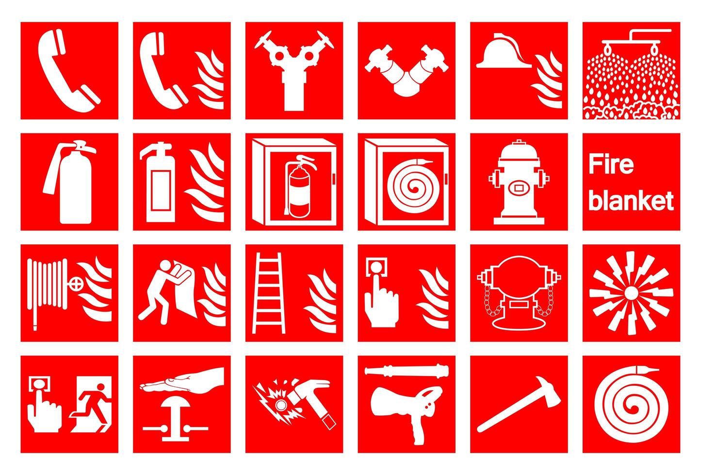 Symbol Emergency Fire Alarm Sign vector