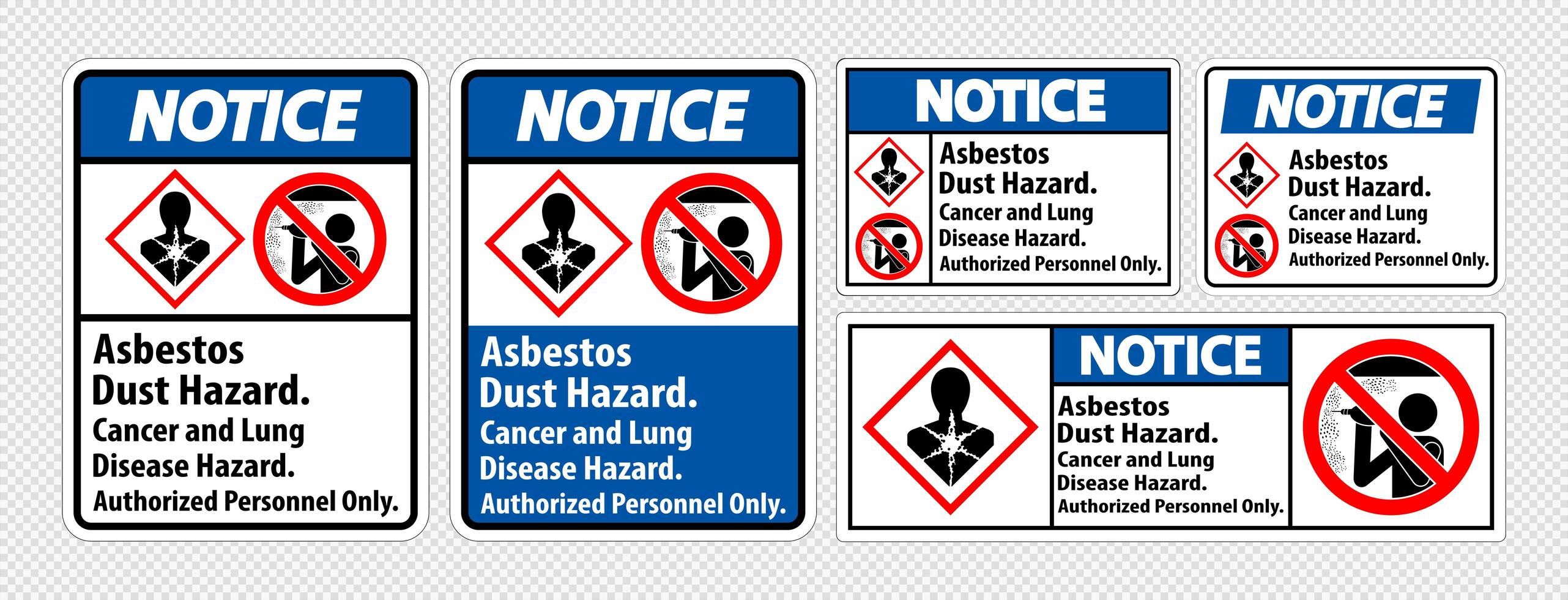 Notice Safety Label Set vector