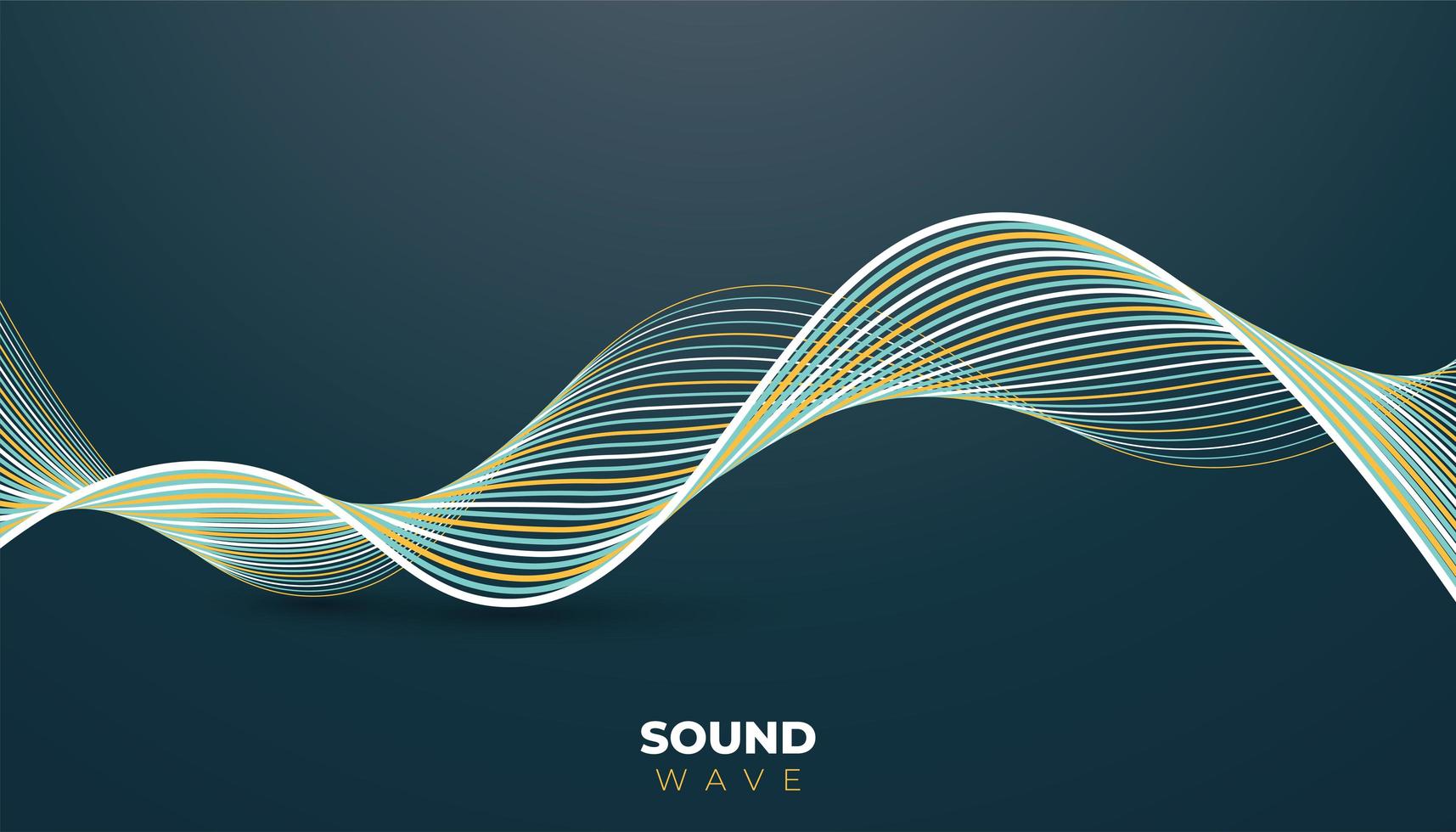 Modern Background with Sound Wave Lines vector