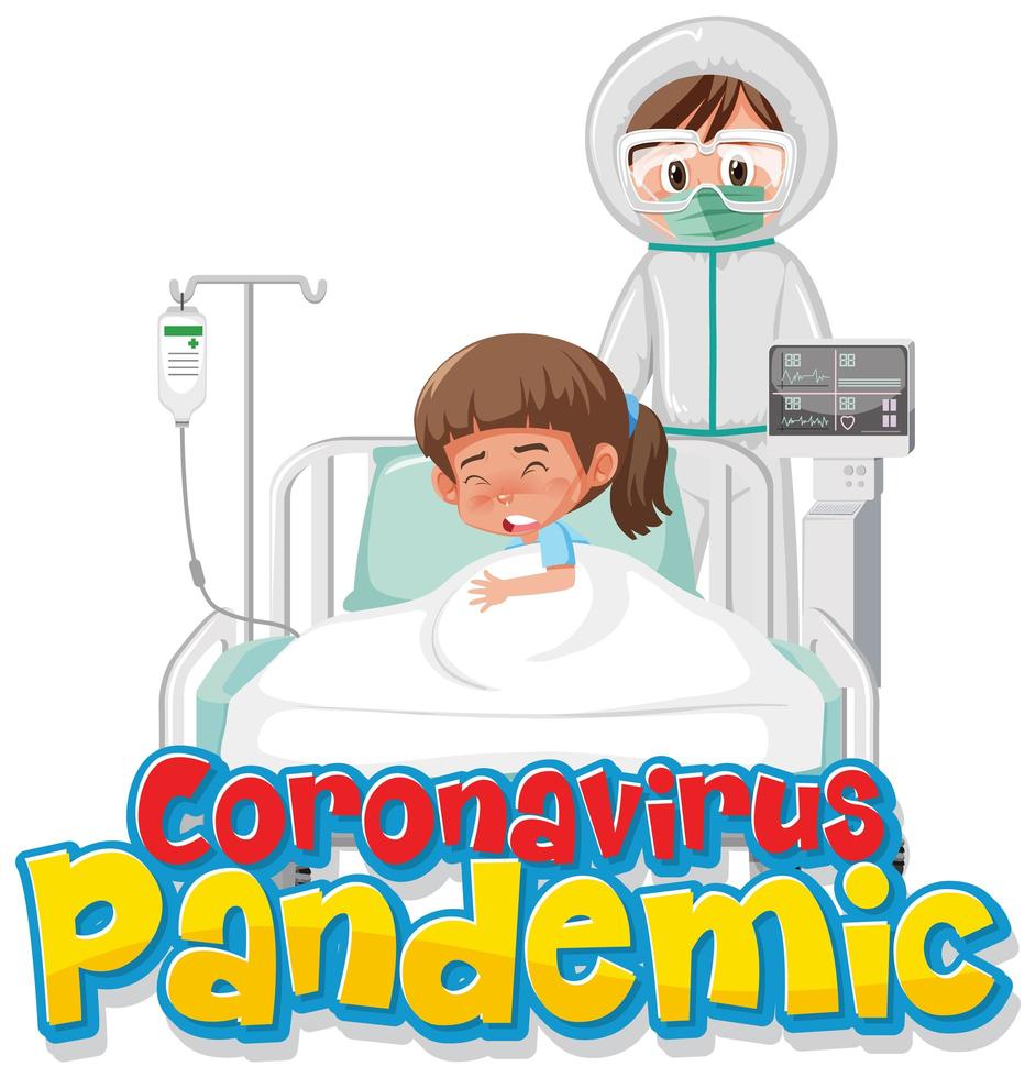 Doctor and Coronavirus Patient in Hospital vector