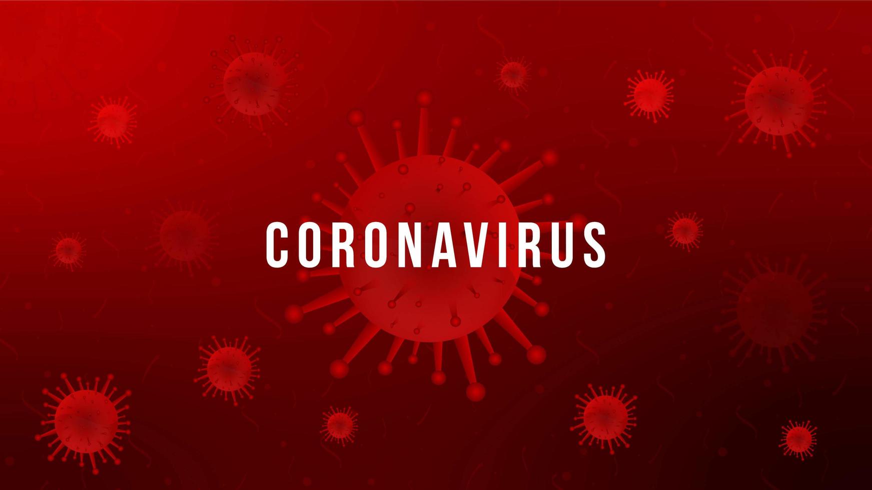 Coronavirus red virus cell design vector