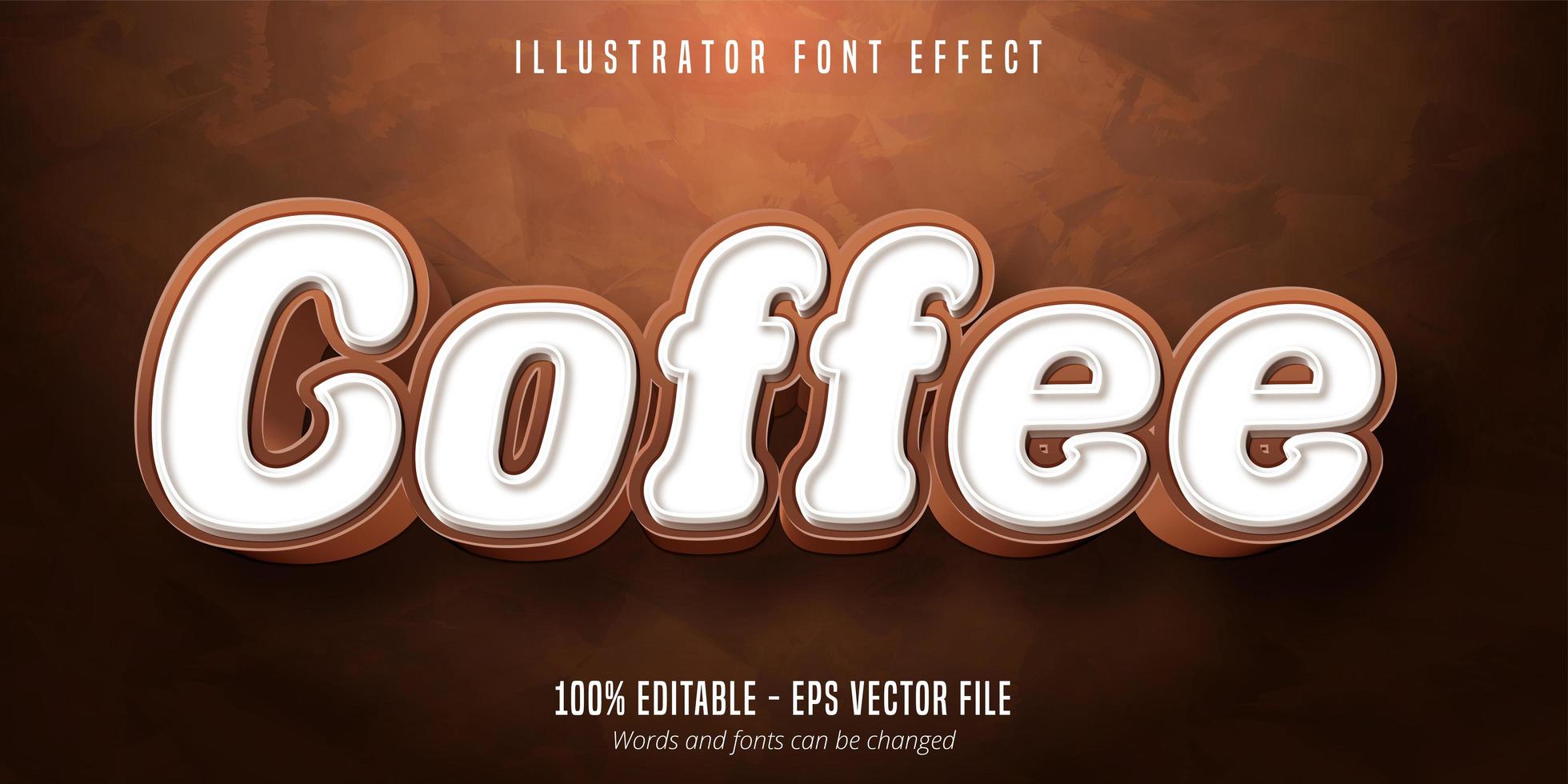 Coffee text font effect 1103068 Vector Art at Vecteezy