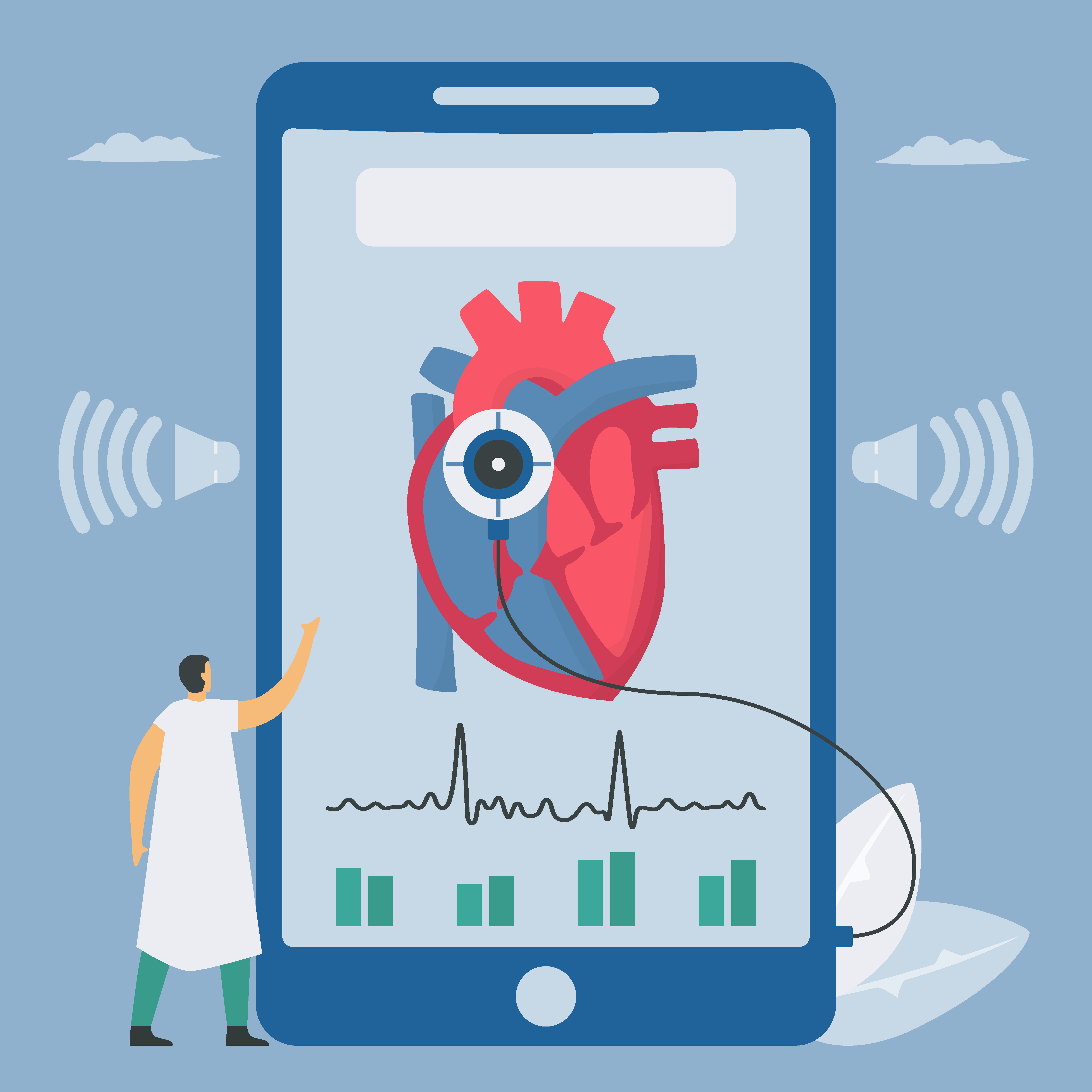 Wireless digital stethoscope design 1103074 Vector Art at Vecteezy Circuit Diagram