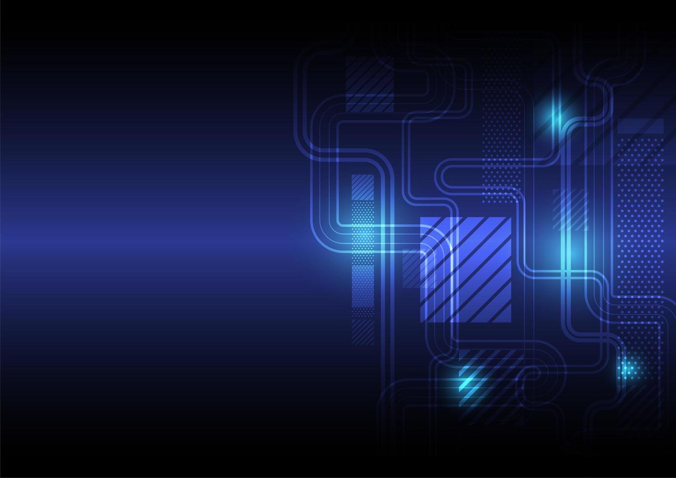 Blue abstract digital computer circuit background vector