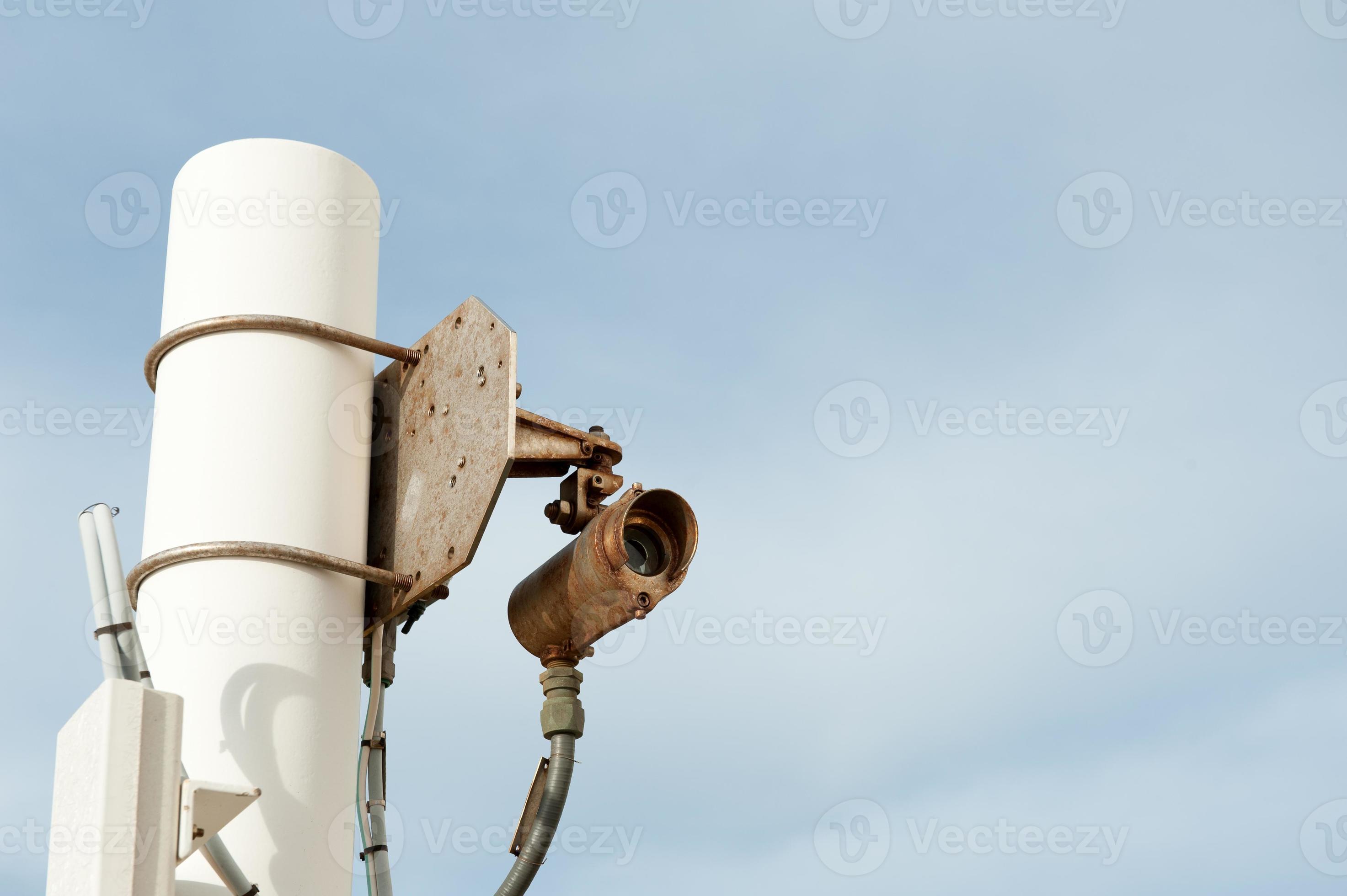 Sensor of line of sight gas detector front view 1103531 Stock Photo at Vecteezy