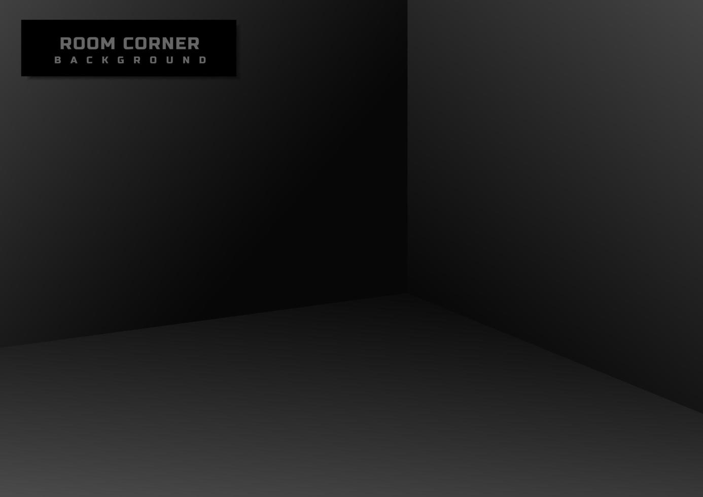 Black Empty Room Corner vector