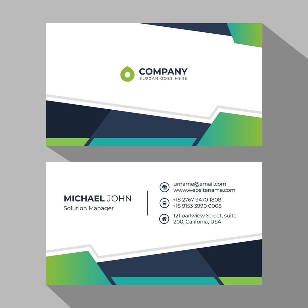 Business card template with gradient shapes vector