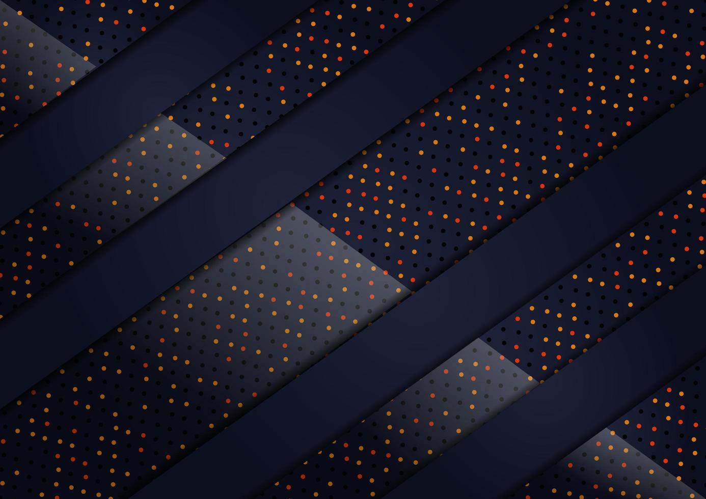 Diagonal Overlapping 3D Luxury Black and Glittery Dots Background  vector