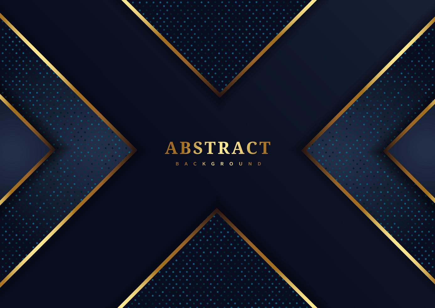 Blue X Shape with Golden Accents vector