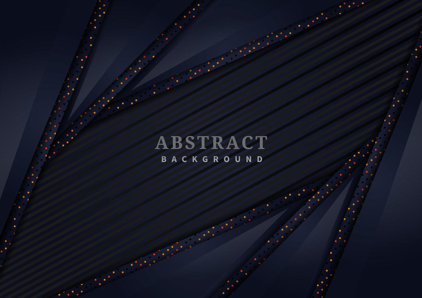 Abstract Dark Blue Narrow Overlapping Shapes with Glitter Background  vector