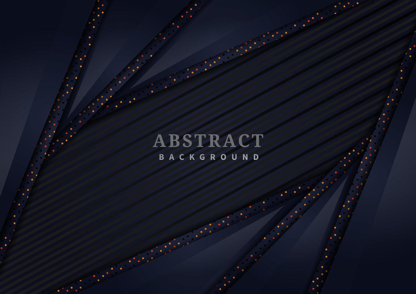 Abstract Dark Blue Narrow Overlapping Shapes with Glitter Background  vector