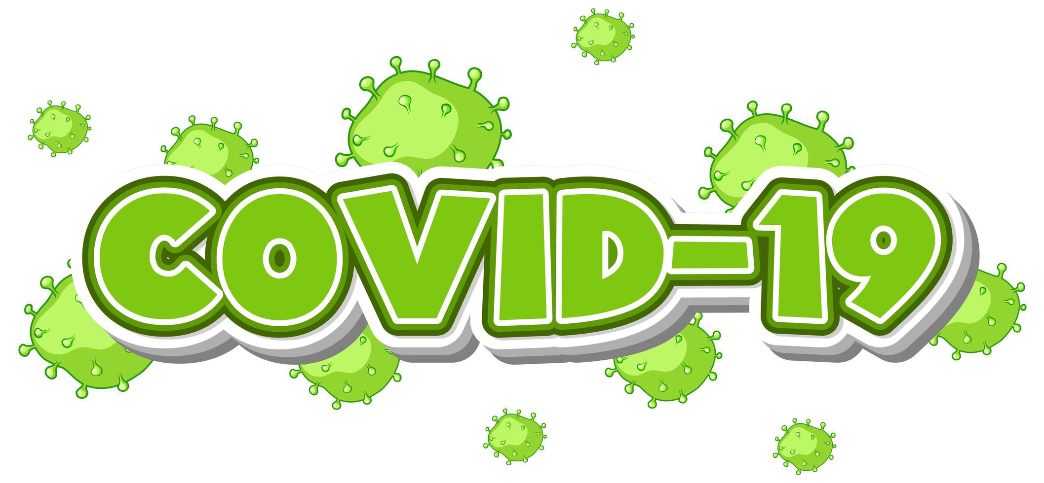 Green COVID-19 Text vector