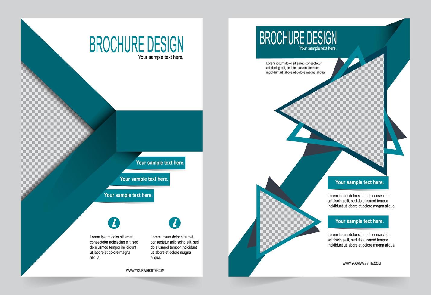 Flyer design green cover template vector