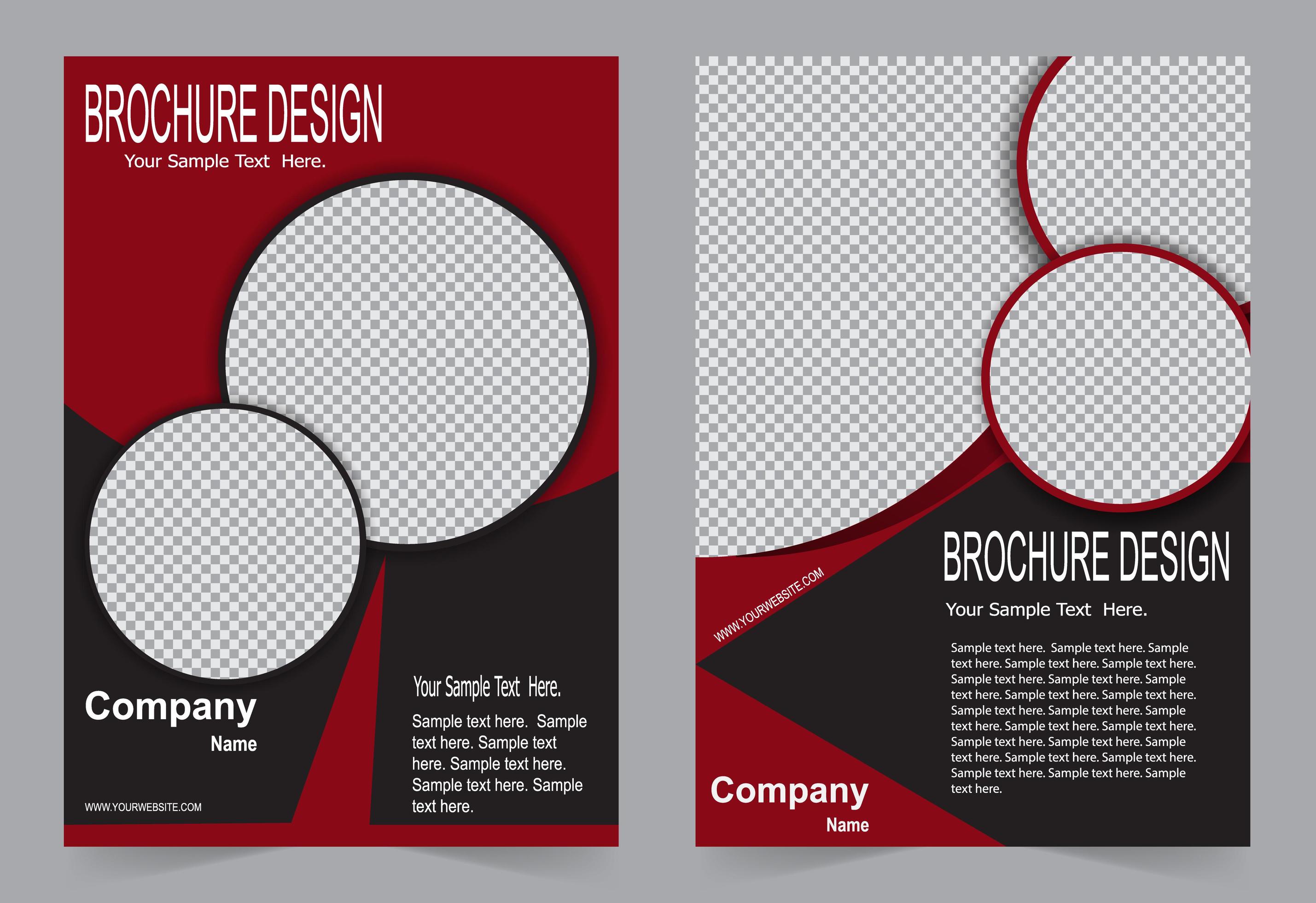 Red and black brochure template design 1107349 Vector Art at Vecteezy