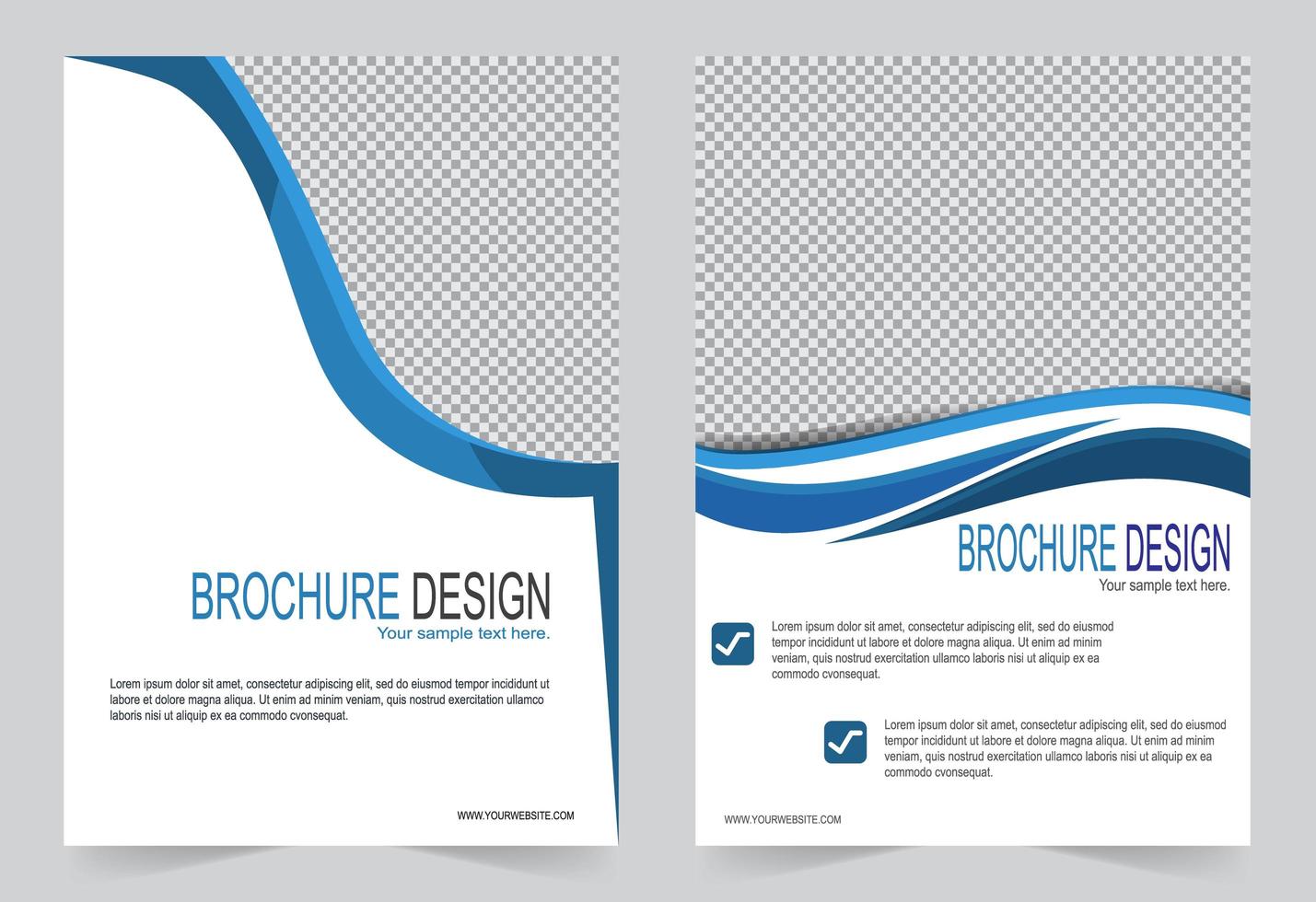 Blue curve cover design vector