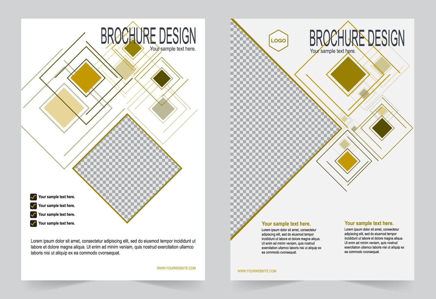 conjunto de plantillas de portada de informe de formas geométricas retro anuales vector