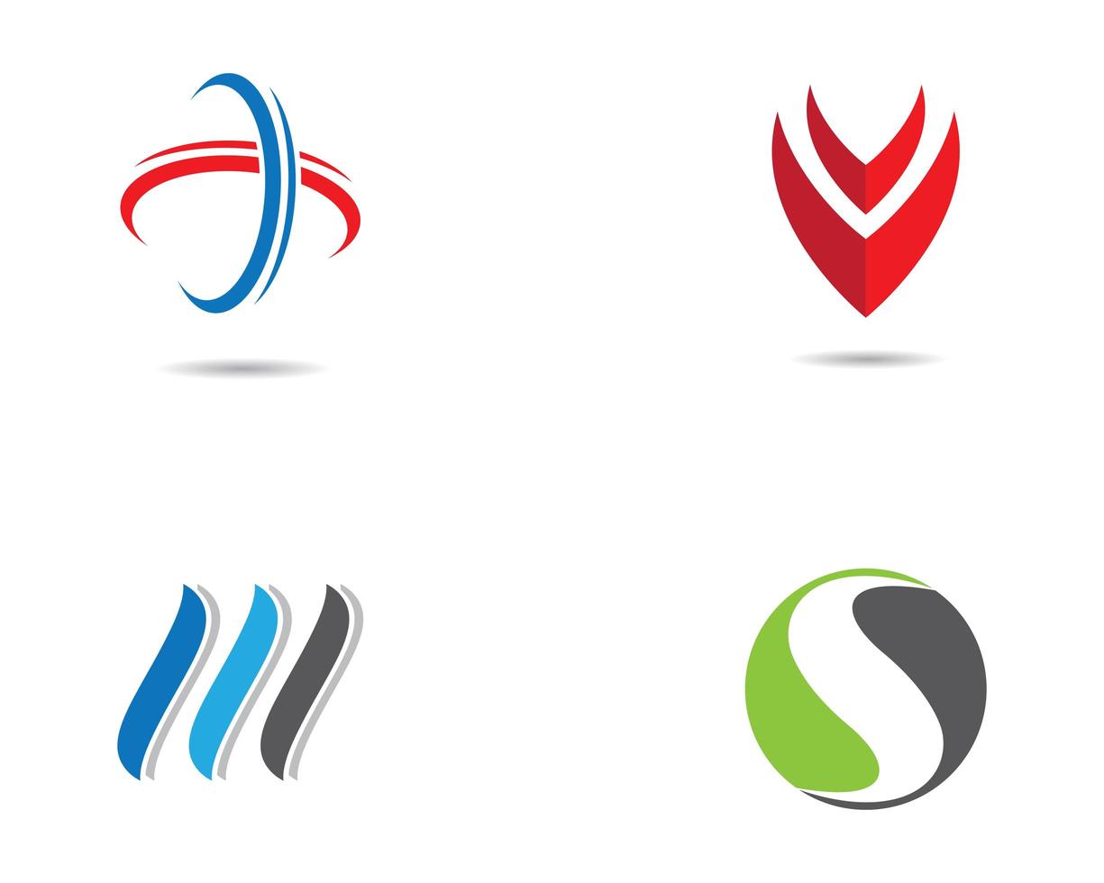 conjunto de símbolos de logotipo de finanzas empresariales vector