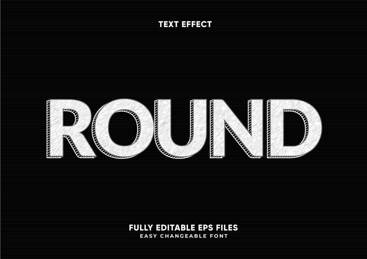 Gray and white with striped shadow text effect vector