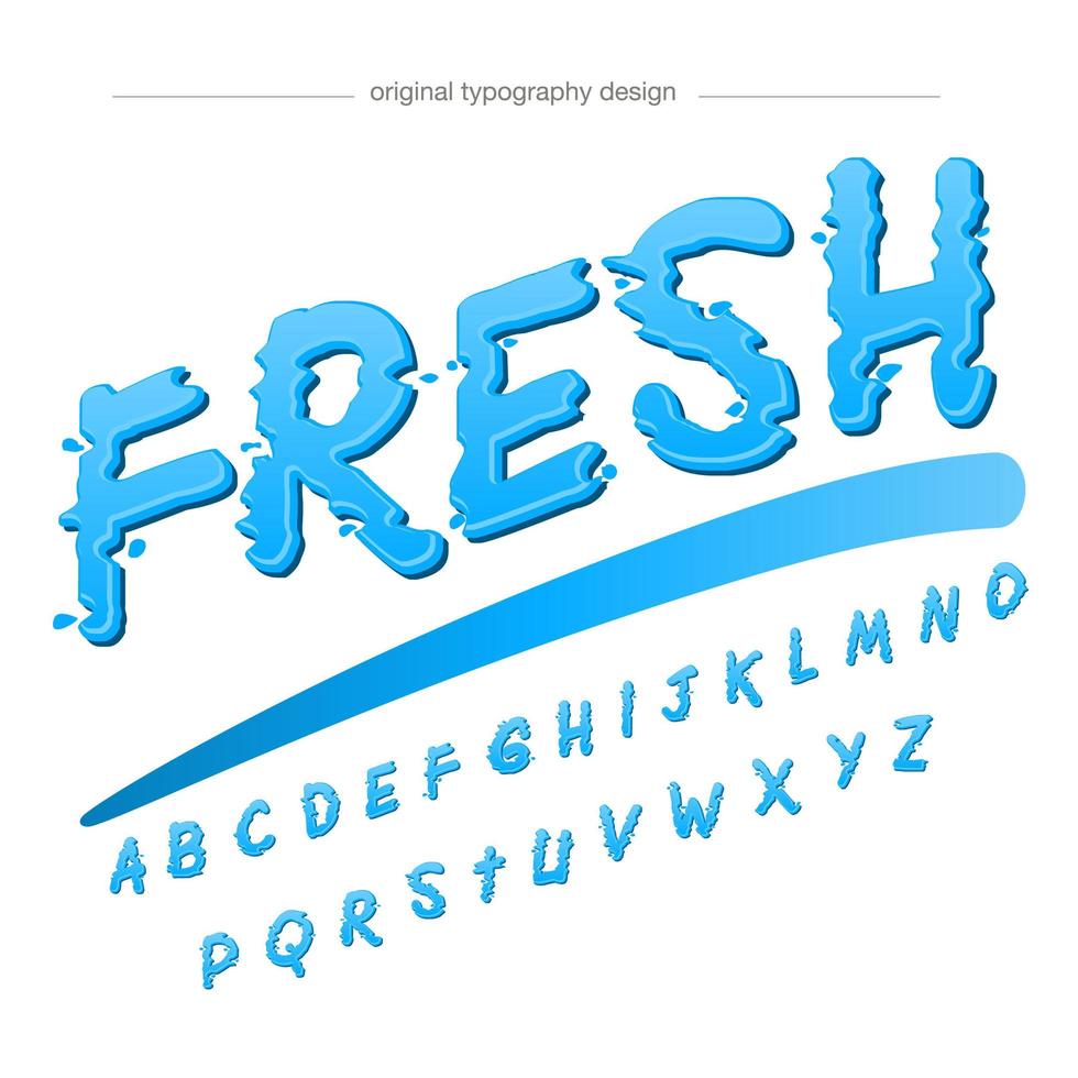 Abstract Splash Droplets Artistic Font vector