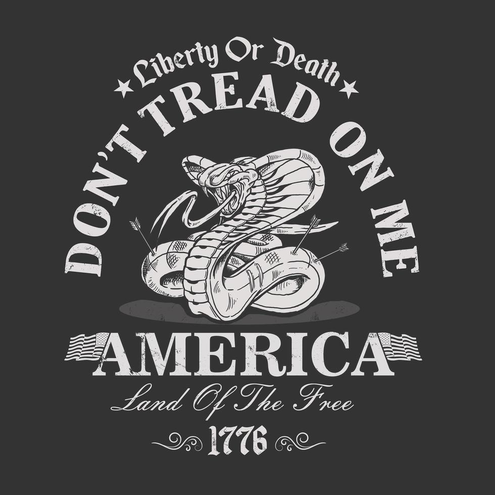 Snake with Don't Tread on Me and Other Text vector