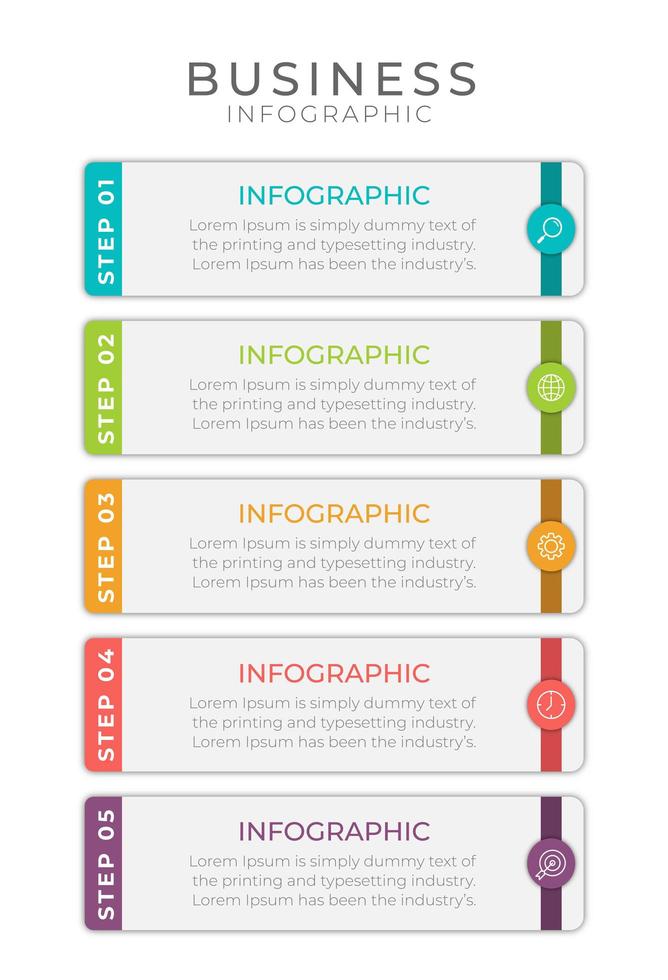 Stacked  business infographic design template vector