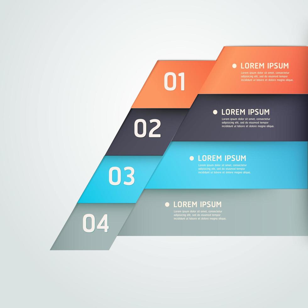 Infographic design template with 4 steps vector