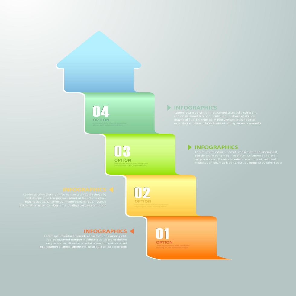 Ladder with business template infographic vector