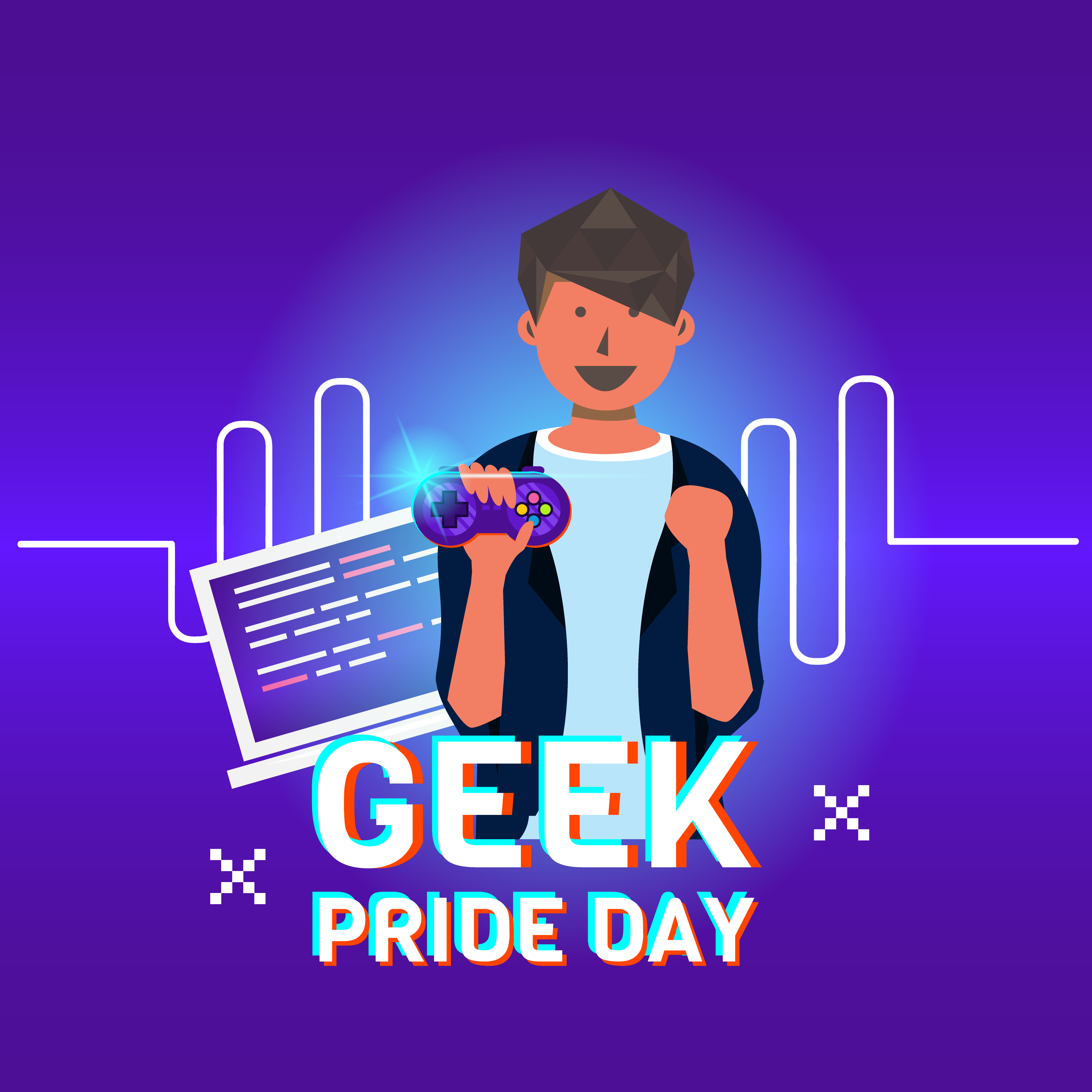 Geek pride day design 1109738 Vector Art at Vecteezy