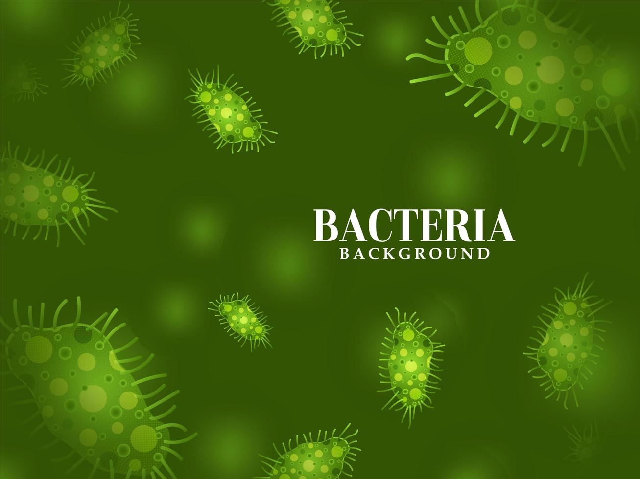 Modern green bacteria background vector