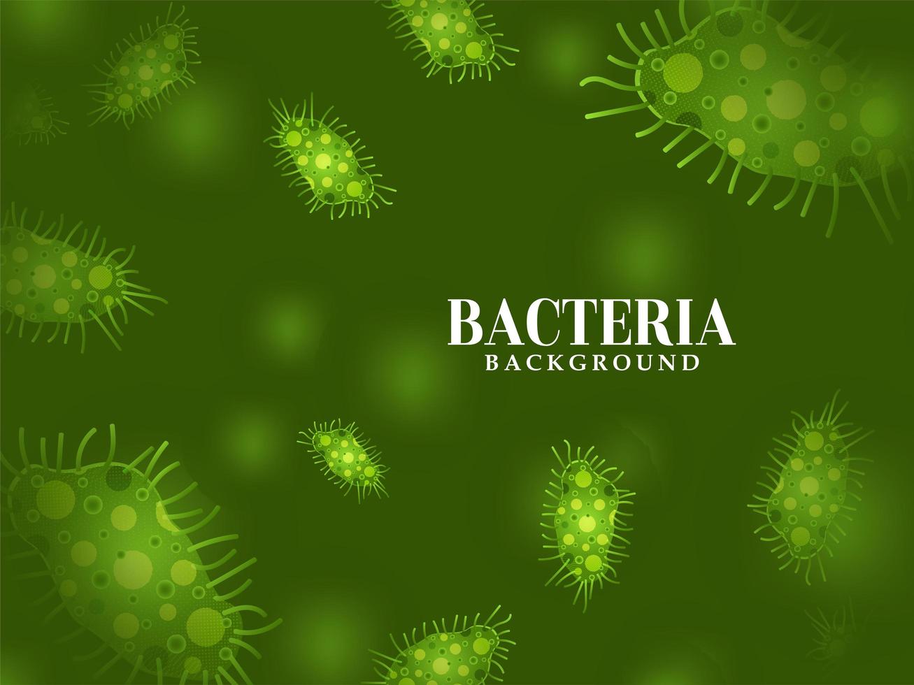 Fondo moderno de bacterias verdes vector