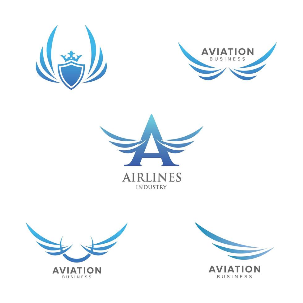 símbolo del negocio de aviación vector