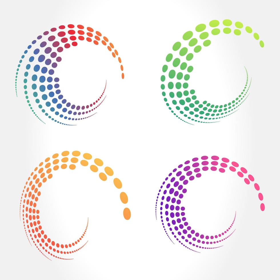 Creative Abstract Dots Pattern in Circle Motion vector