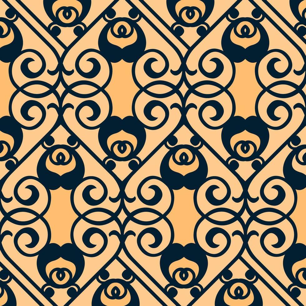 Floral Curves and Swirls Design Vector