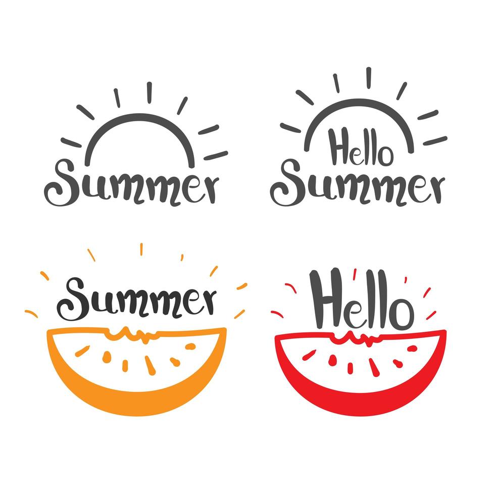 Summer Logo Set vector