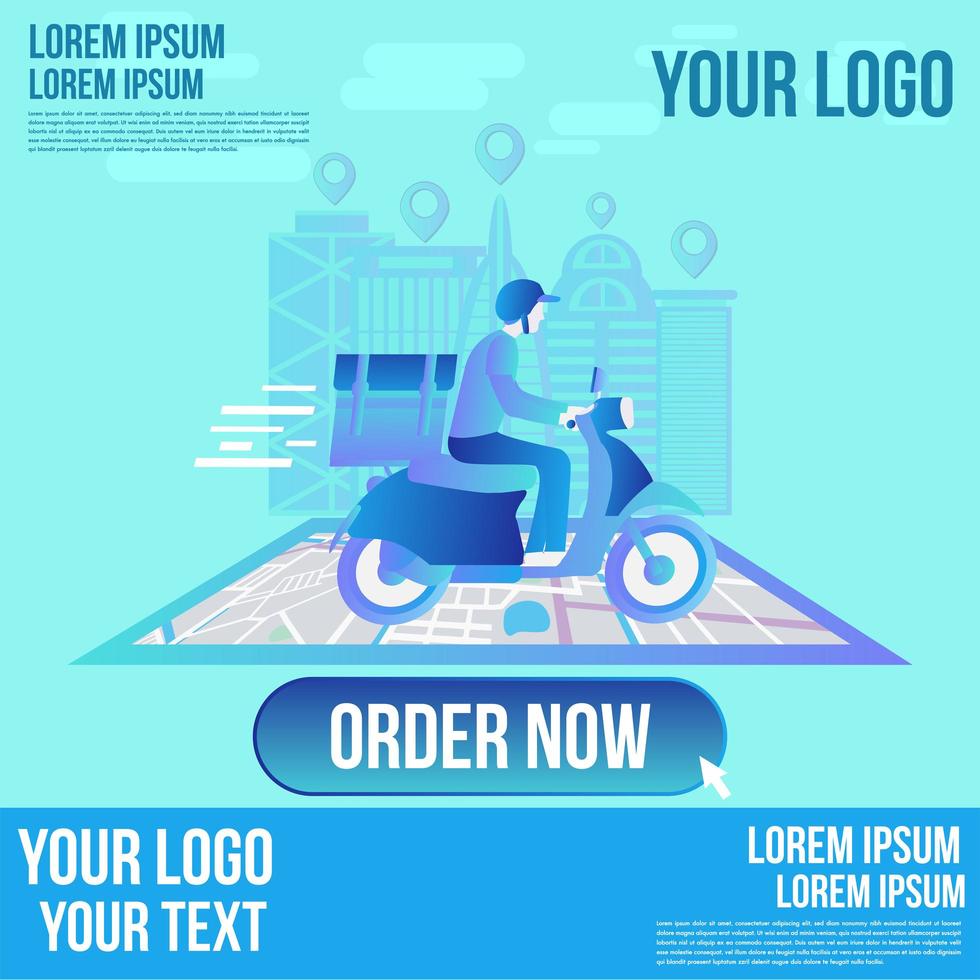 Delivery service design vector