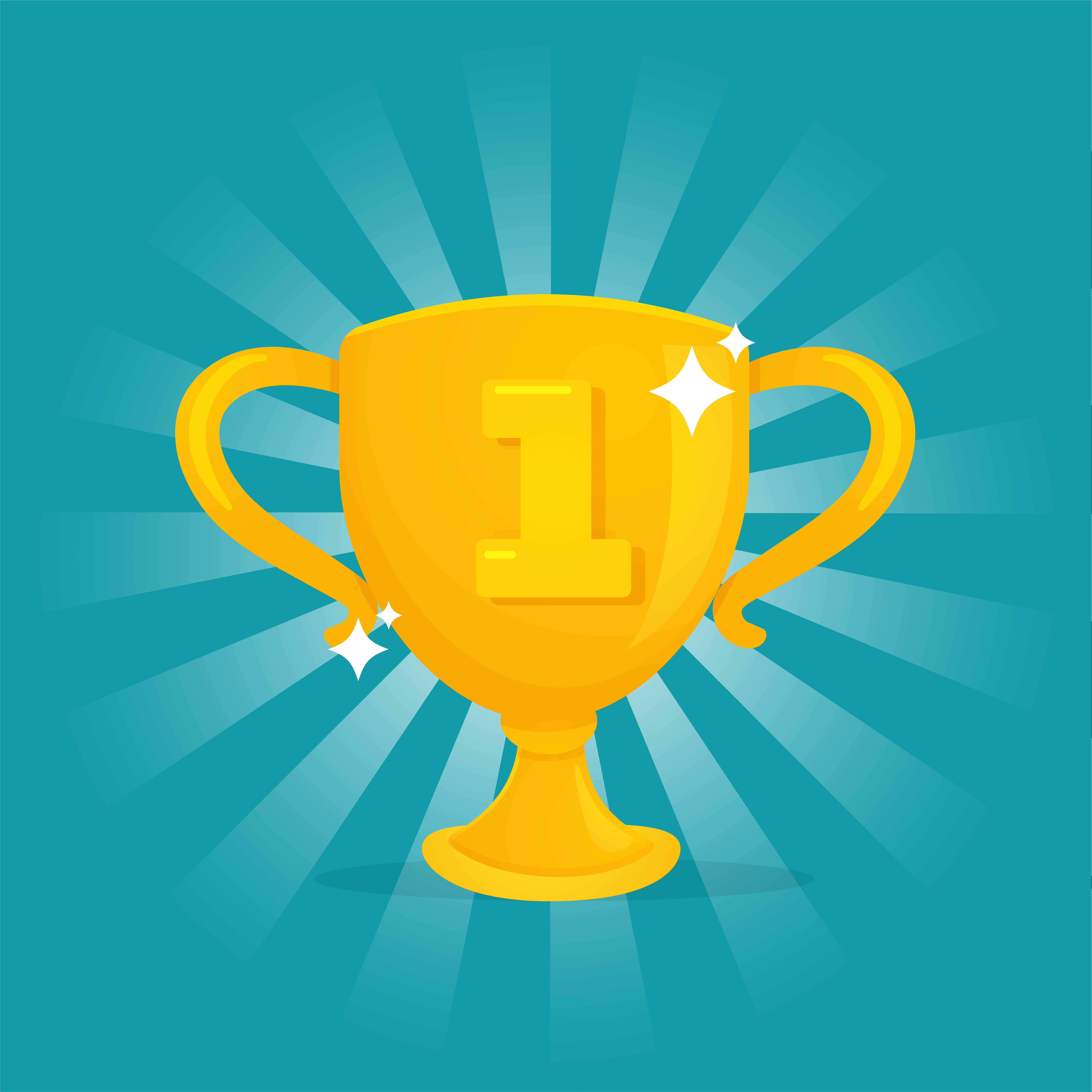 Cartoon style golden trophy on burst background 1110629 Vector Art at Vecteezy Cartoon style golden trophy on burst background 1110629 Vector Art at Vecteezy