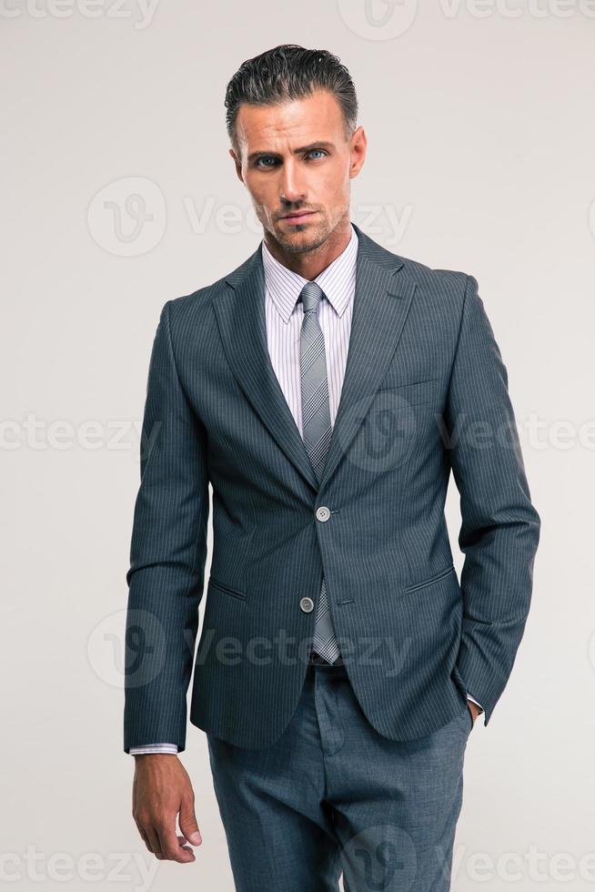 Portrait of a handsome businessman in suit photo