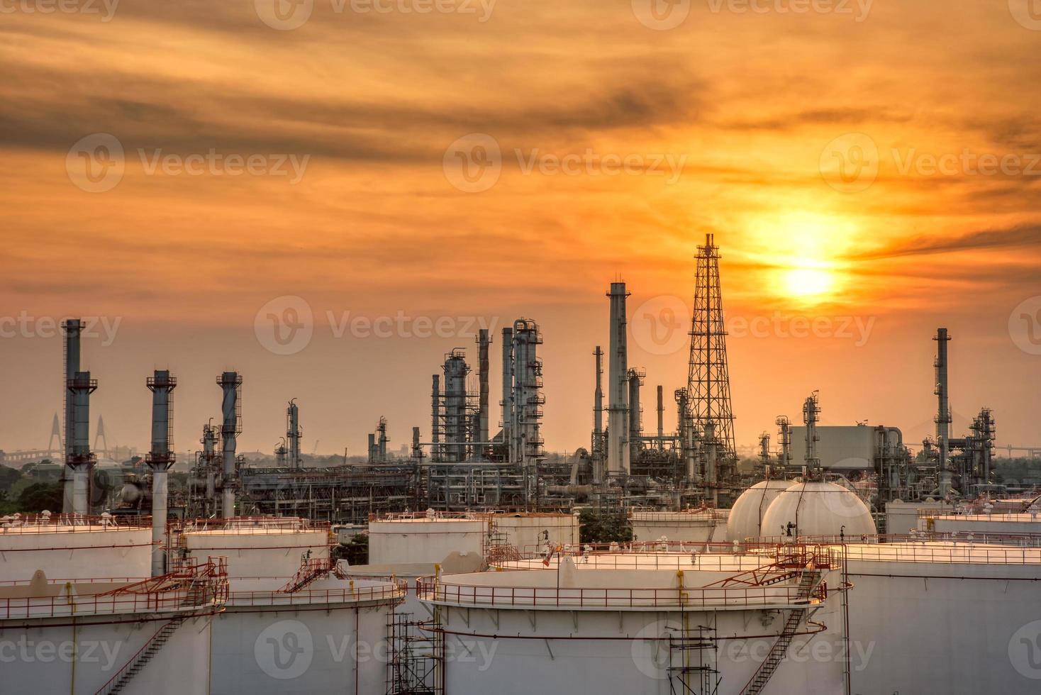planta petroquímica industria de petróleo y gas foto
