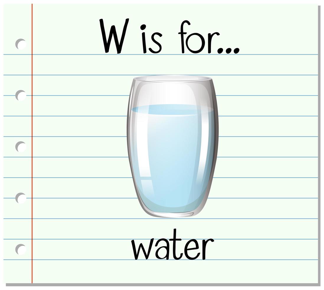 w es para agua vector