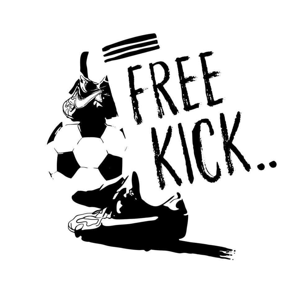 Free kick soccer sketch vector