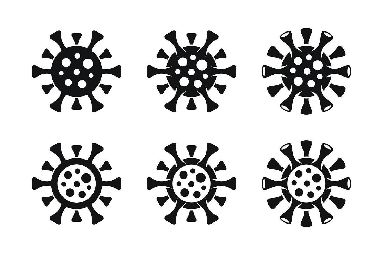 Minimal Coronavirus Covid-19 Icons vector