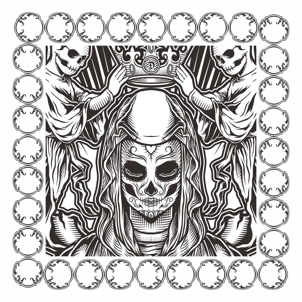 Dia de Los Muertos Sugar Skull vector