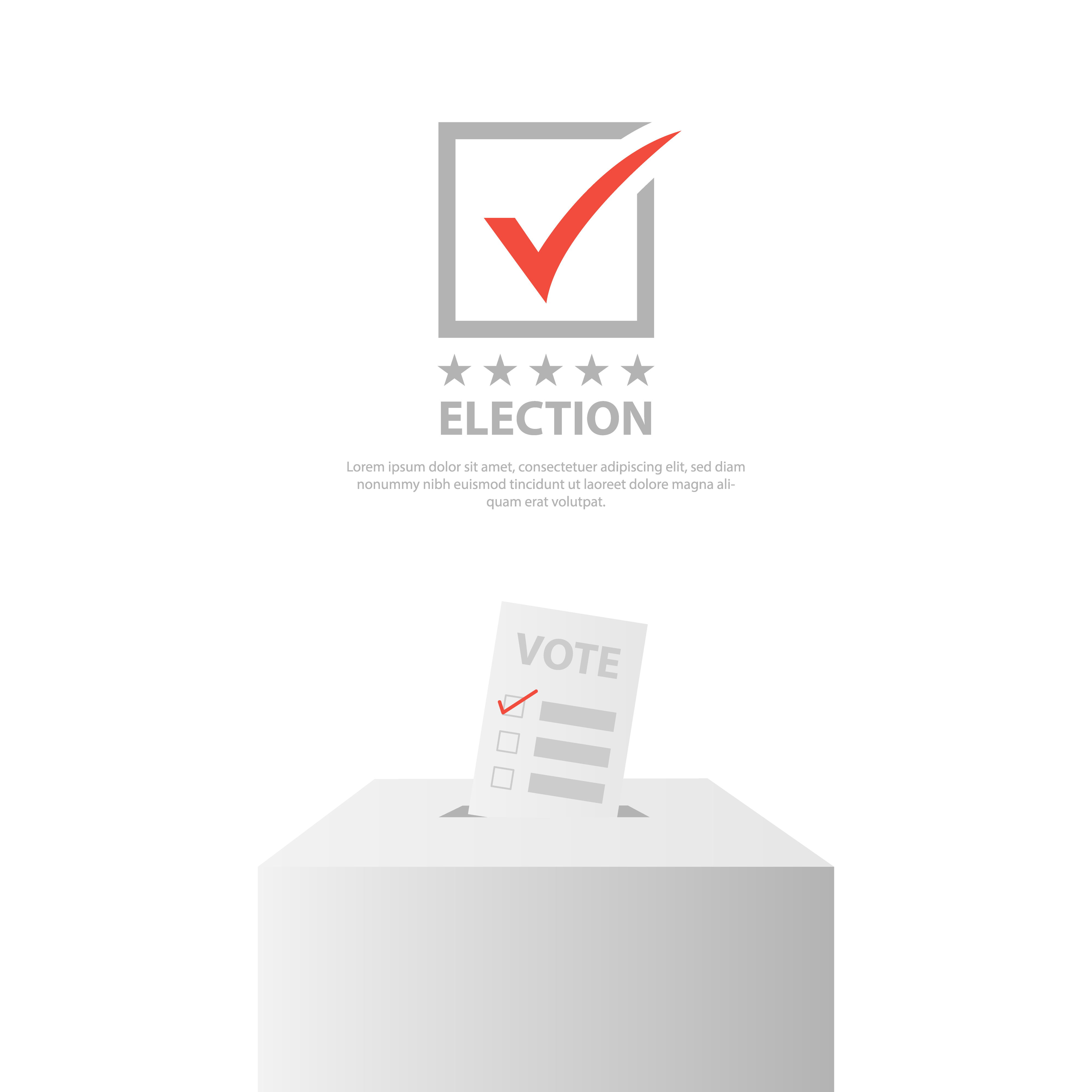 Election ballot box and text over top 1122048 - Download Free Vectors