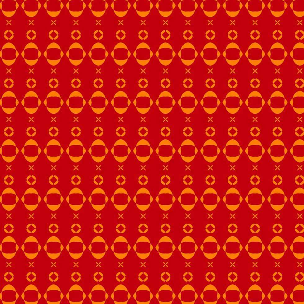 Red and Orange Pattern with Round Shapes vector