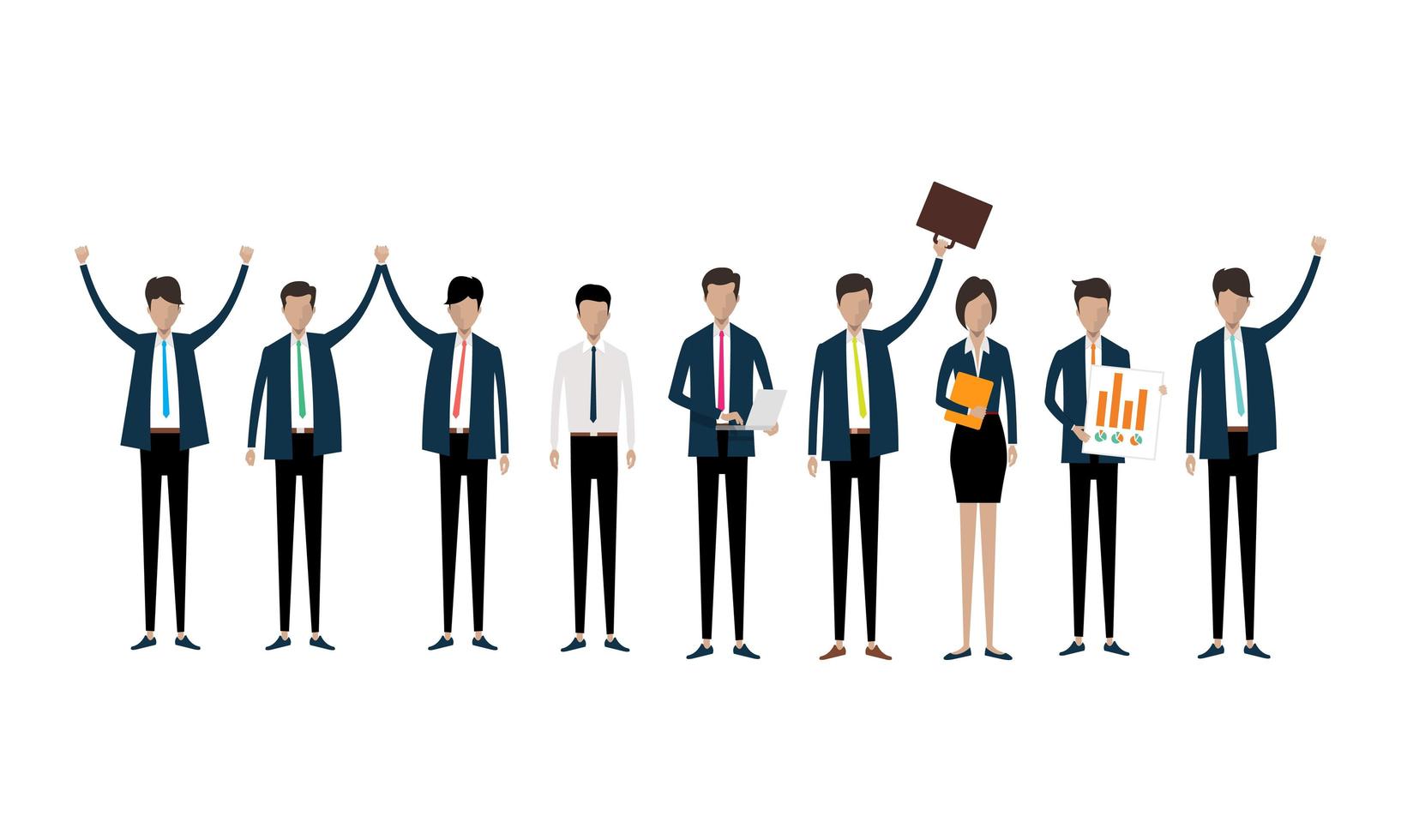 Collection of Professional Business People vector