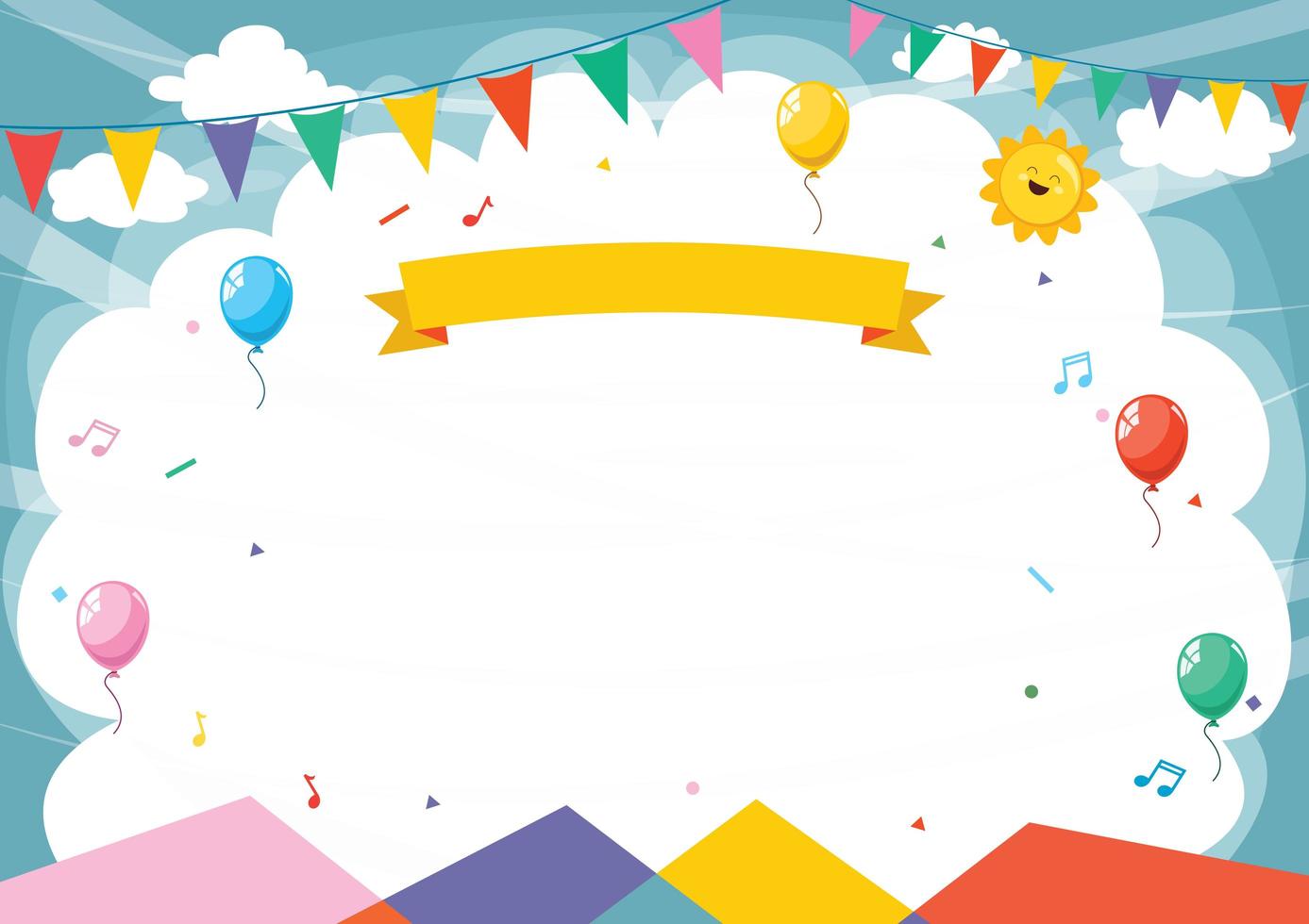 Kids Celebration Party Frame  vector