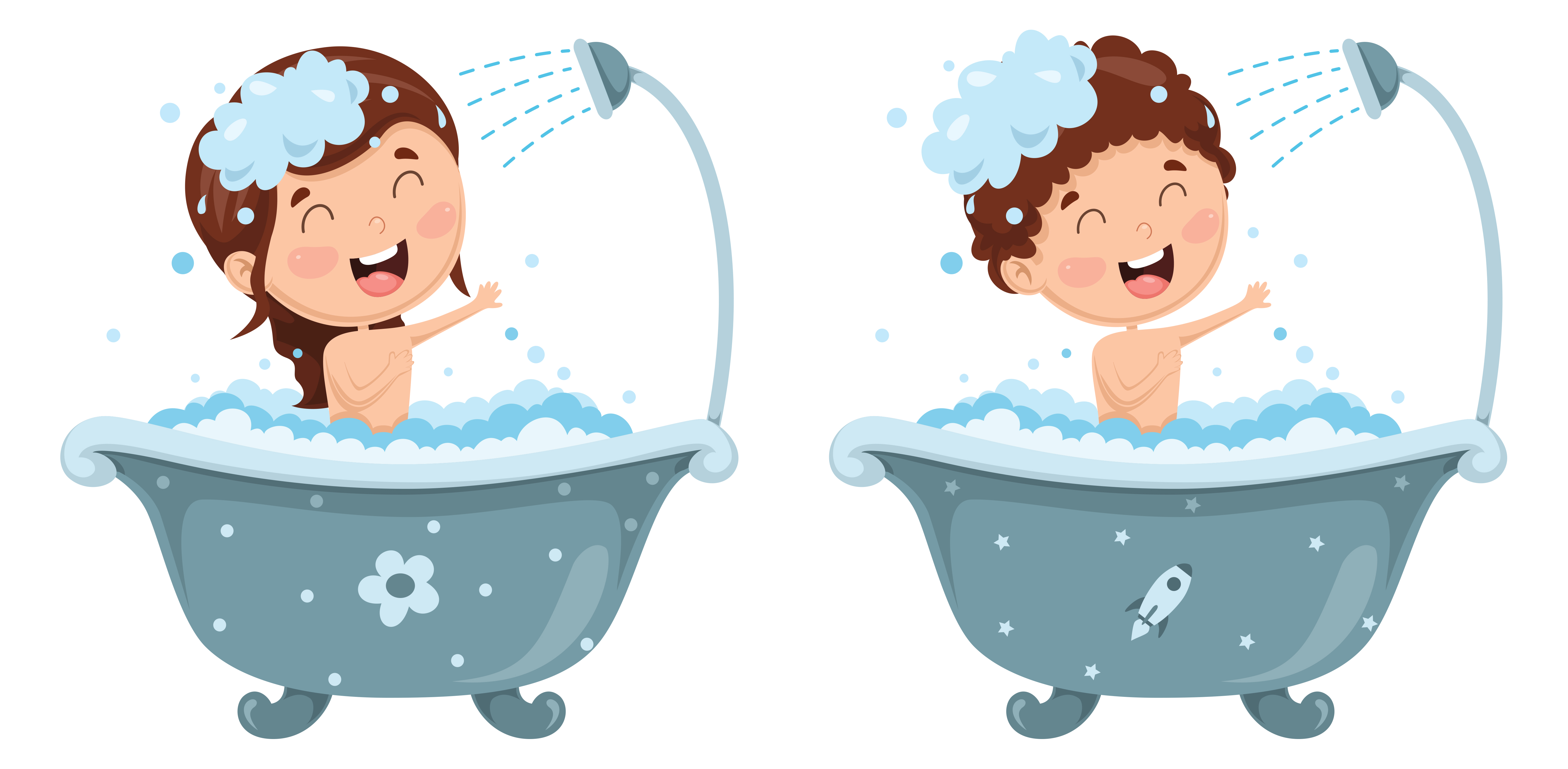 Vector Illustration Of Kid Bathing 1130521 Vector Art at Vecteezy