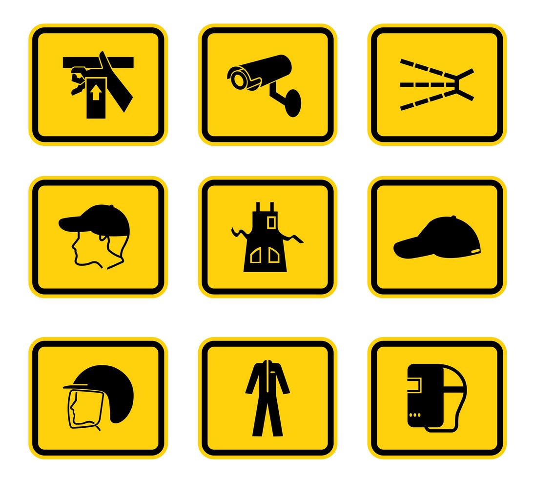 Warning Hazard Symbols  vector